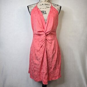 Zara Twist Front Knotted Slip Dress Sz M Nwt